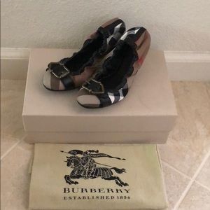 Burberry Canvas Check Glengall Ballerina Flats